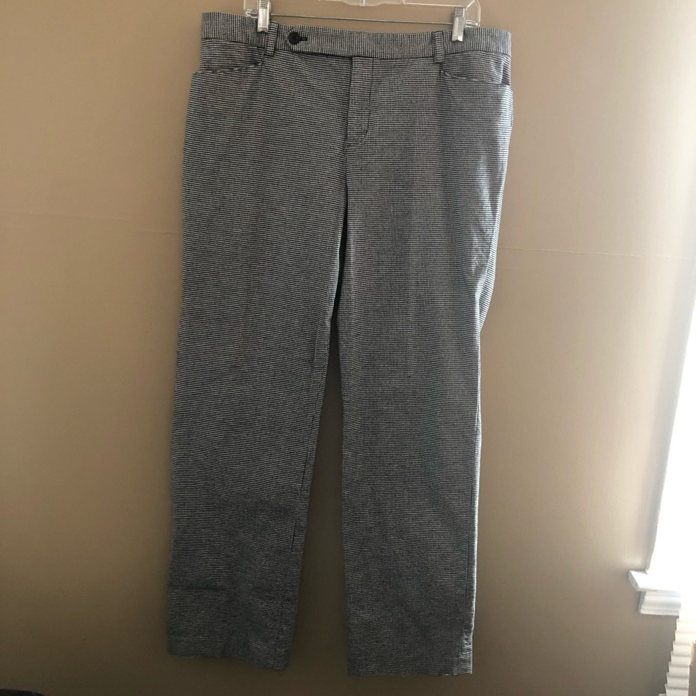 Houndstooth Pants Black Off White Size 14w